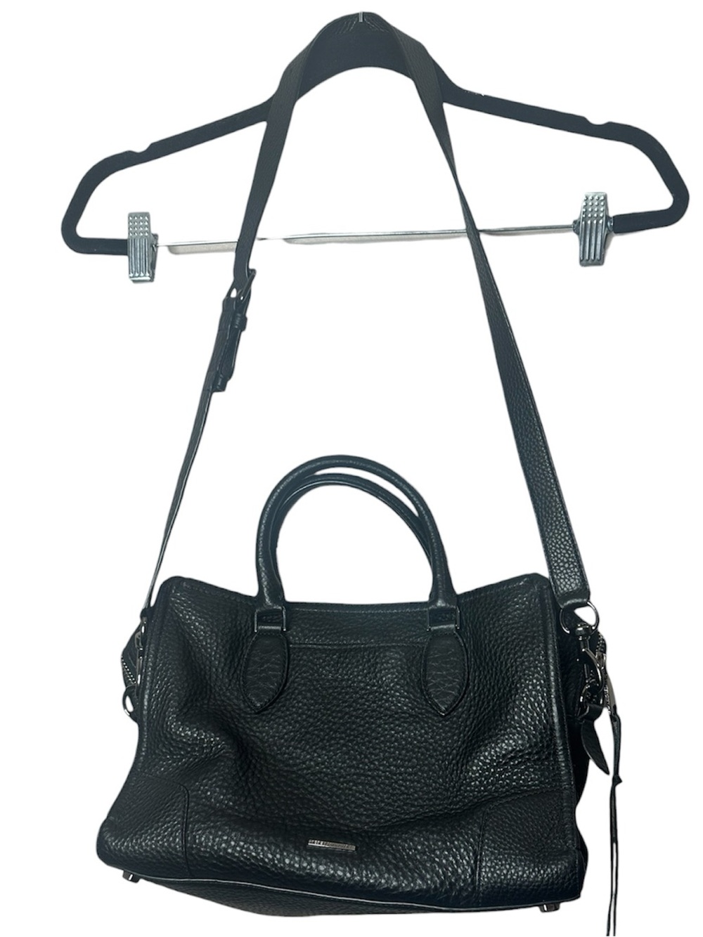 Rebecca Minkoff Moonwalking Black Leather Satchel Handbag